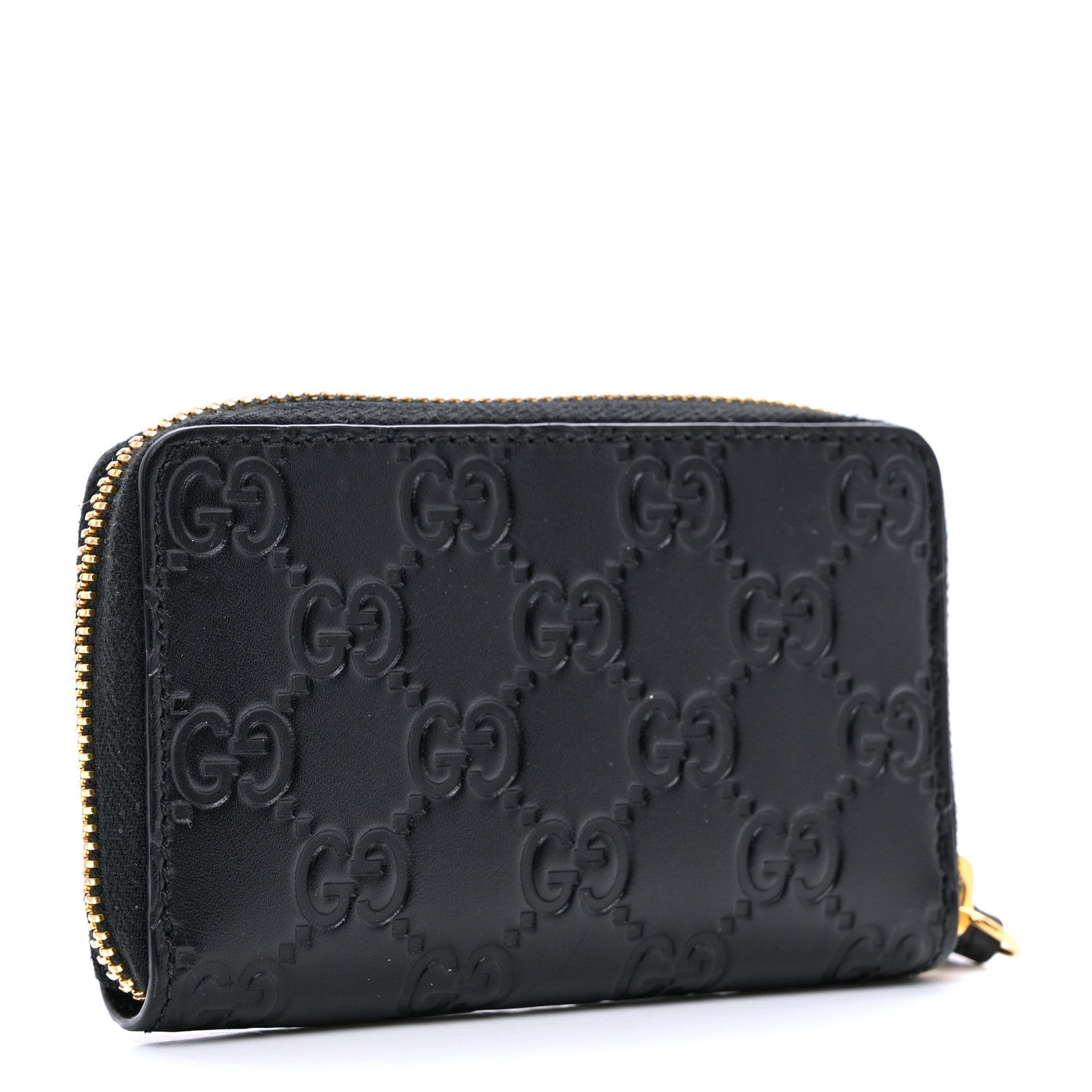 Gucci Guccissima Zip Around Card Case Black 3 of 9