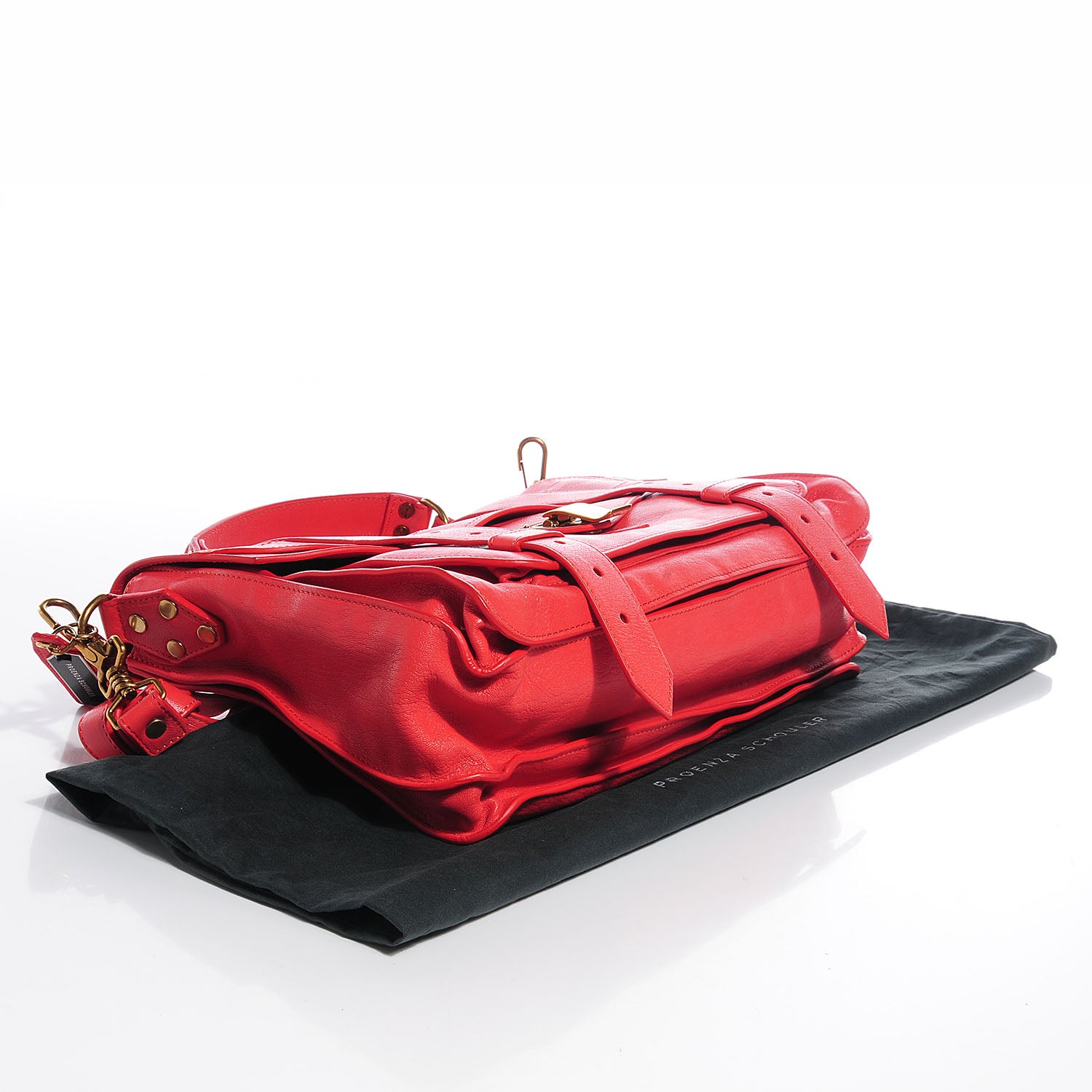 Proenza Schouler Lambskin Medium PS1 Satchel Deep Coral 4 of 12