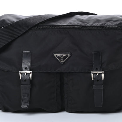 Prada Nylon Vela Messenger Bag Black 8 of 16