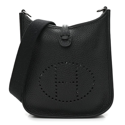 Hermes Taurillon Clemence Evelyne TPM Black 1 of 11