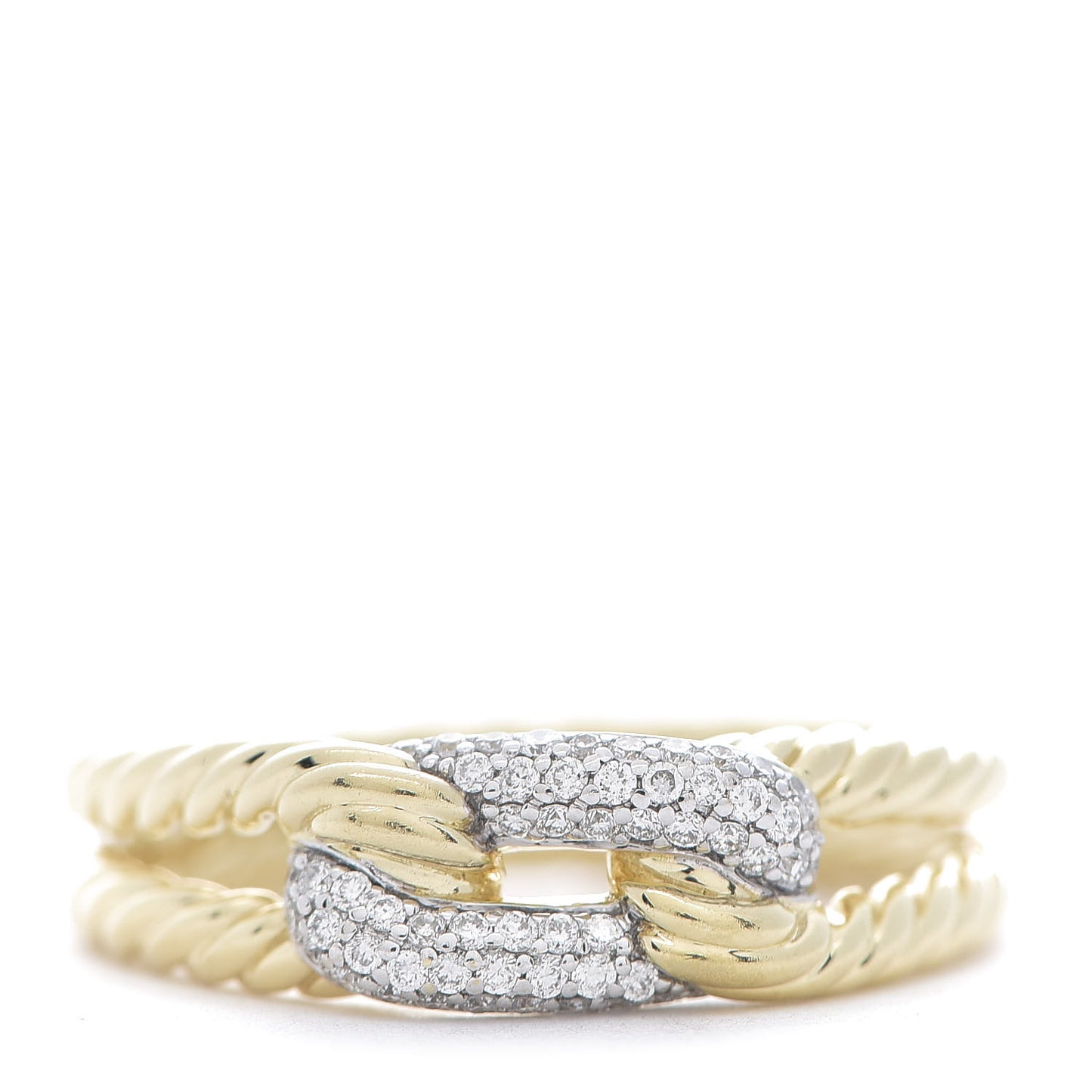 18K Yellow Gold Diamond Petite Loop Ring 52 6
