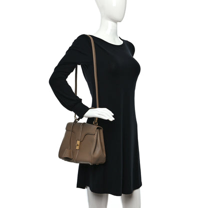 Celine Grained Calfskin Small 16 Top Handle Bag Beige 2 of 15