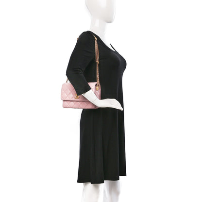 Chanel Lambskin Quilted Mini Medallion Multi Chain Flap Light Pink 2 of 10