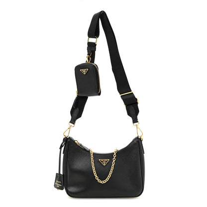 Prada Saffiano Lux Re-Edition 2005 Shoulder Bag Black 1 of 11