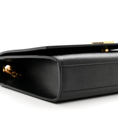 Saint Laurent Grain De Poudre Medium Classic Monogram Kate Satchel Black 9 of 10