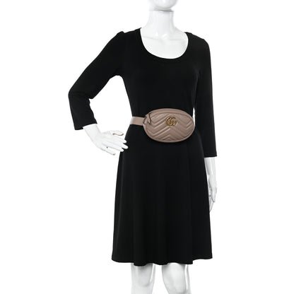 Gucci Calfskin Matelasse GG Marmont Belt Bag 85 34 Porcelain Rose 2 of 11