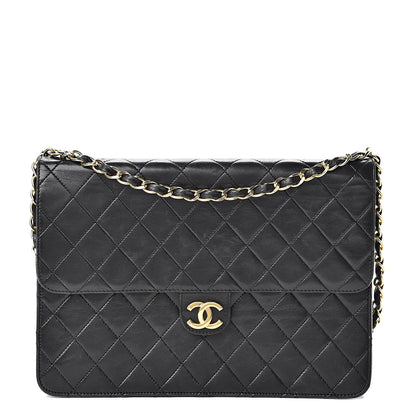 Chanel Lambskin Quilted Medium Single Flap Black 1 of 19