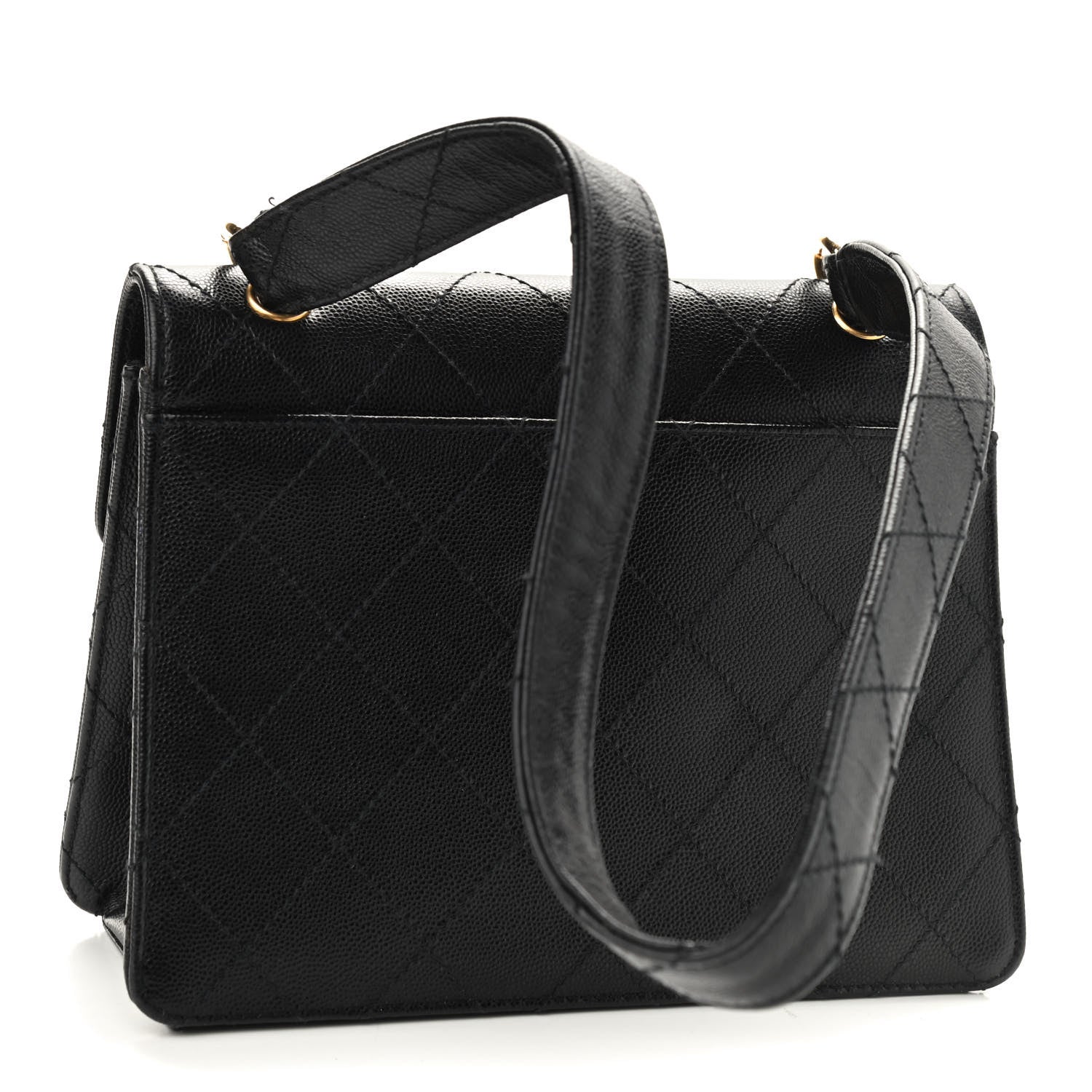 Chanel Caviar Flap Shoulder Bag Black 2 of 11