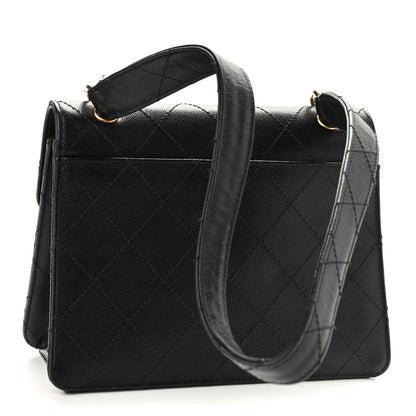 Chanel Caviar Flap Shoulder Bag Black 2 of 11