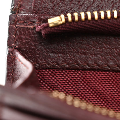 Gucci Textured Calfskin Web Ophidia Card Case Vintage Bordeaux 8 of 9