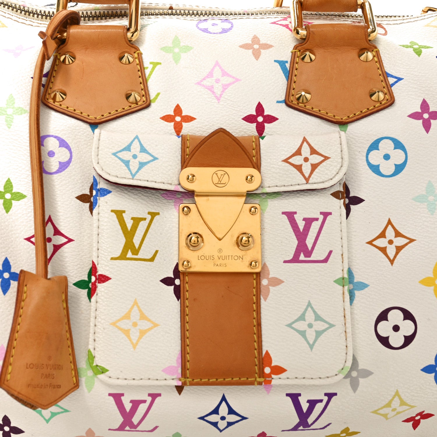 Louis Vuitton Monogram Multicolor Speedy 30 White 7 of 9