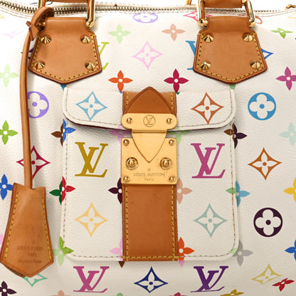 Louis Vuitton Monogram Multicolor Speedy 30 White 7 of 9