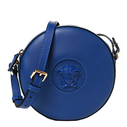 Versace Calfskin La Medusa Round Camera Bag Blue 1 of 11