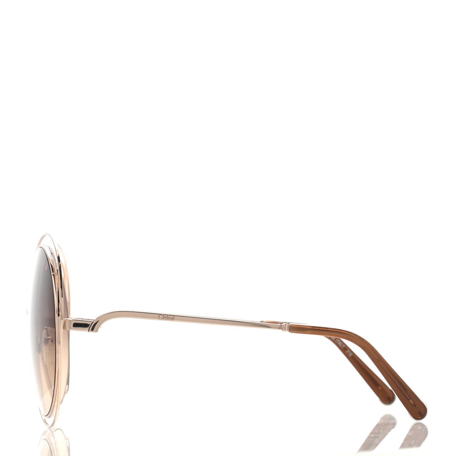 Chloe Metal Carlina Oversized Round Sunglasses CE114SD Gold 3 of 8