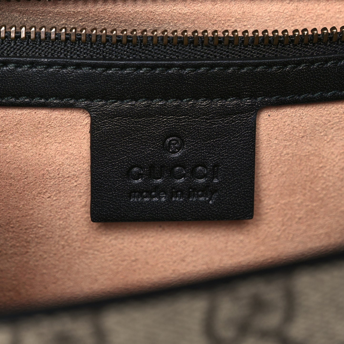 Nappa GG Supreme Monogram Medium Osiride Top Handle Bag Black Oro Vecchio Beige Ebony