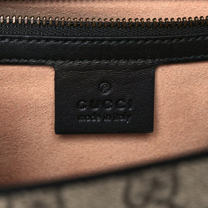 Gucci Nappa GG Supreme Monogram Medium Osiride Top Handle Bag Black Oro Vecchio Beige Ebony 5 of 16