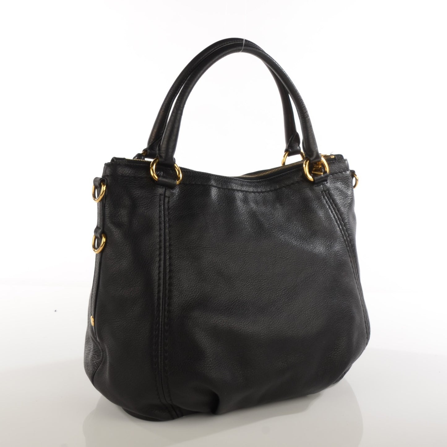 Vitello Daino Shoulder Bag Nero Black