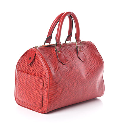 Louis Vuitton Epi Speedy 25 Castillan Red 3 of 11