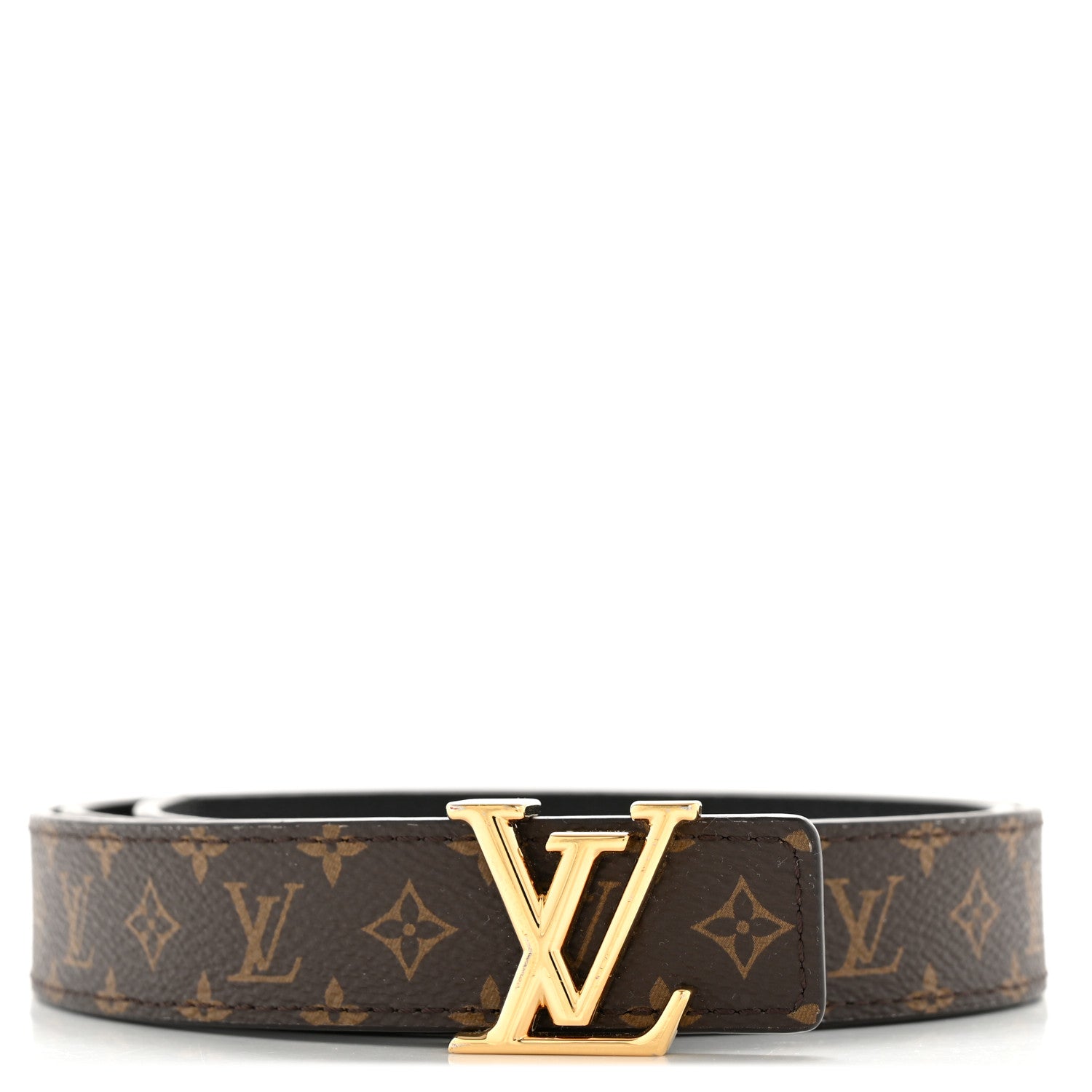 Louis Vuitton Calfskin Monogram 25mm LV Iconic Reversible Belt 85 34 Black 1 of 7