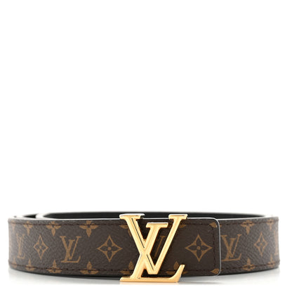 Louis Vuitton Calfskin Monogram 25mm LV Iconic Reversible Belt 85 34 Black 1 of 7