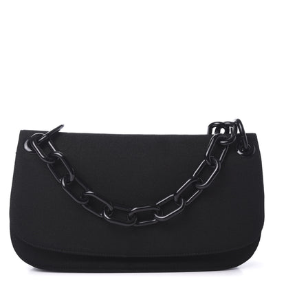 Prada Tessuto Nylon Swing Chain Shoulder Bag Black 1 of 8