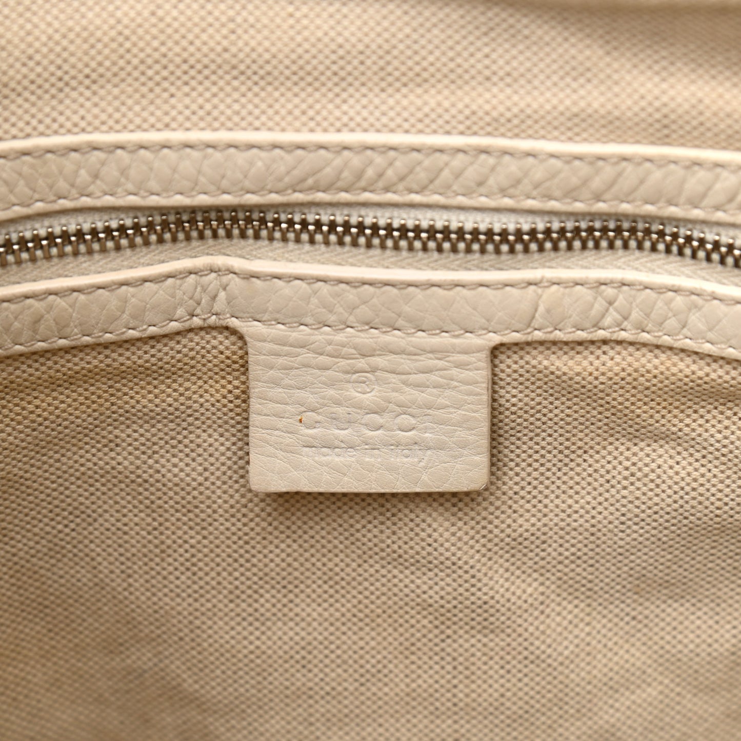 Guccissima Medium Techno Horsebit Hobo White