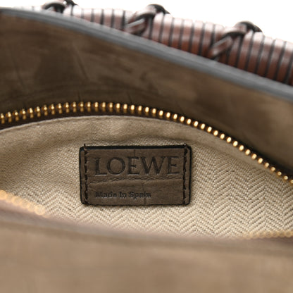 Loewe Nubuck Crocodile Embossed Small Puzzle Bag Olive 6 of 9