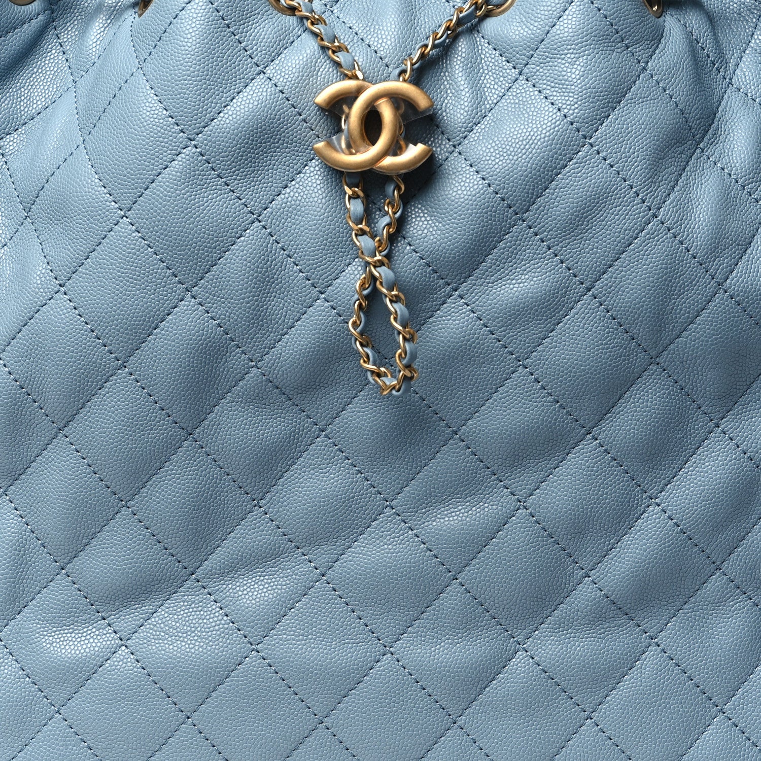 Chanel Caviar Quilted Medium Chanel 25 Handbag Blue 9 of 11