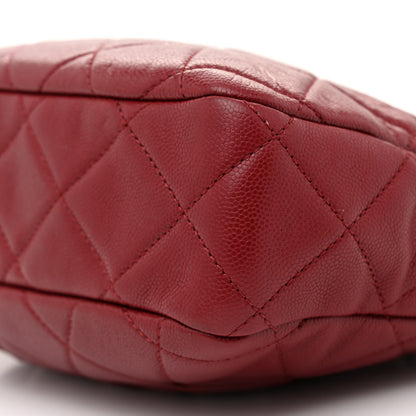 Chanel Caviar Quilted Twist Your Buttons Hobo Burgundy 10 of 10