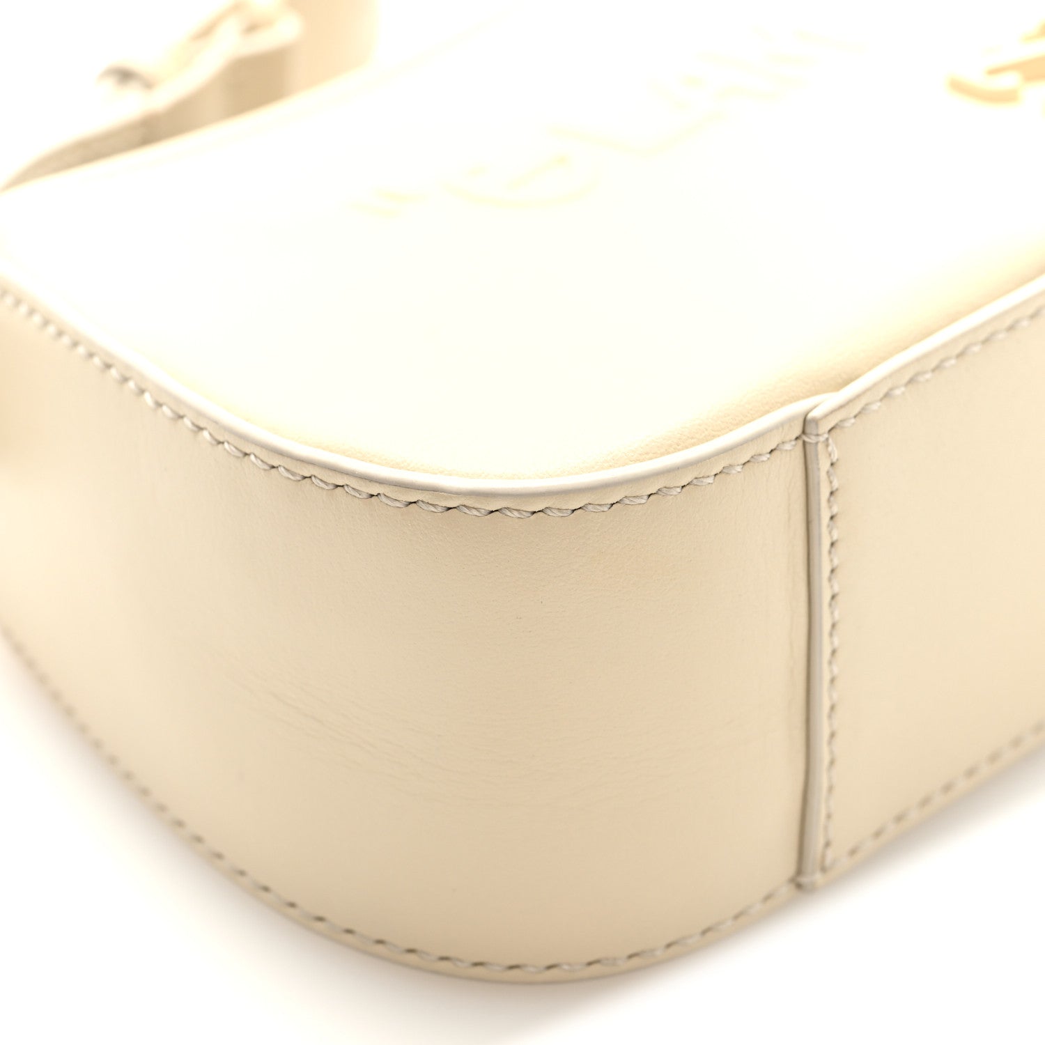 Off-White Calfskin 3D Glam Inside Jitney Shoulder Bag Beige 7 of 8