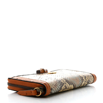 Gucci Snakeskin Ostrich Diana Continental Wallet Butter Ivory Paradise Cloud Natural Gold 3 of 7
