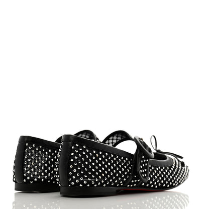 Christian Louboutin Crystal Mamastrapitina Strass Mesh Ballerina Flats 36.5 Black 5 of 9