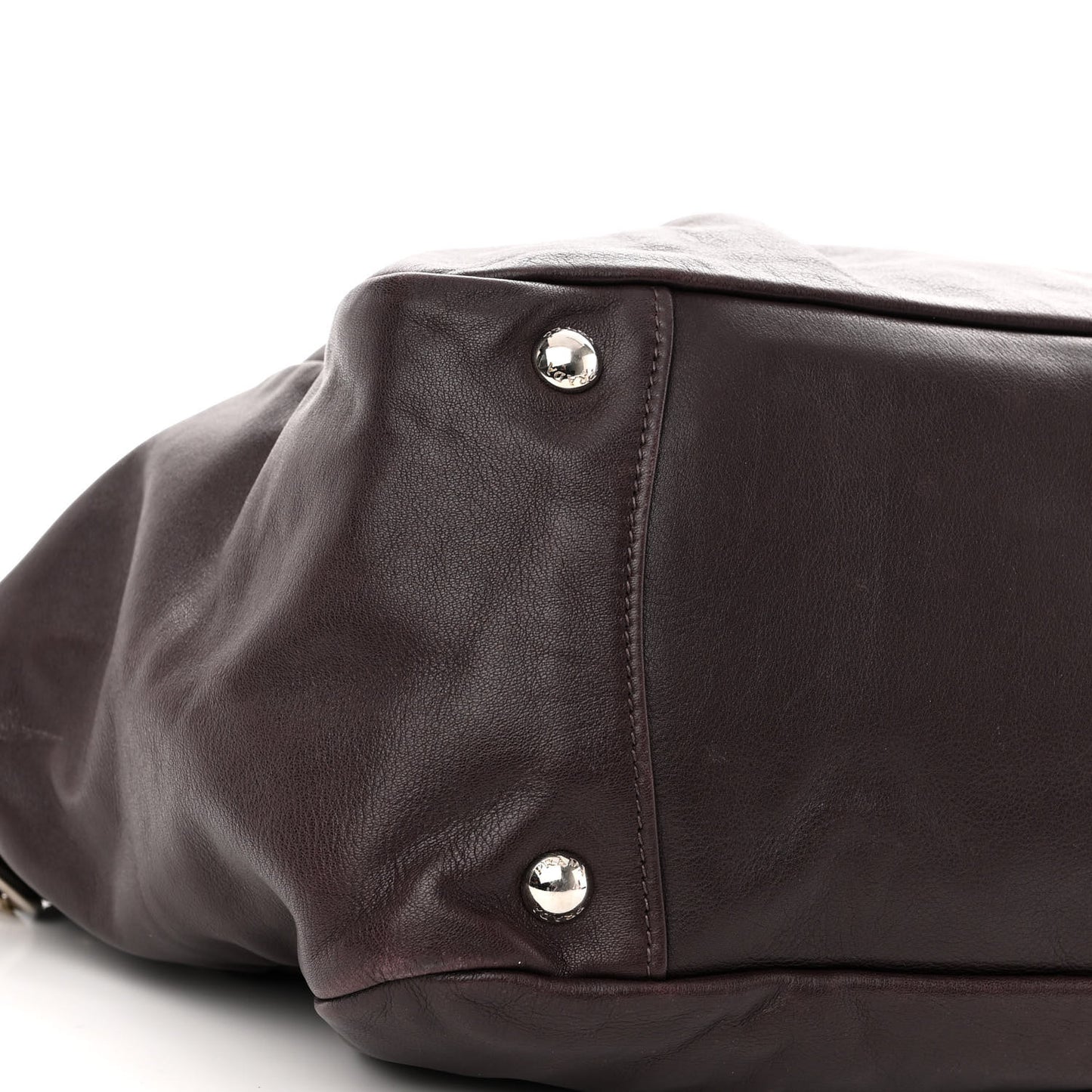Soft Calfskin Shopping Tote Prugna
