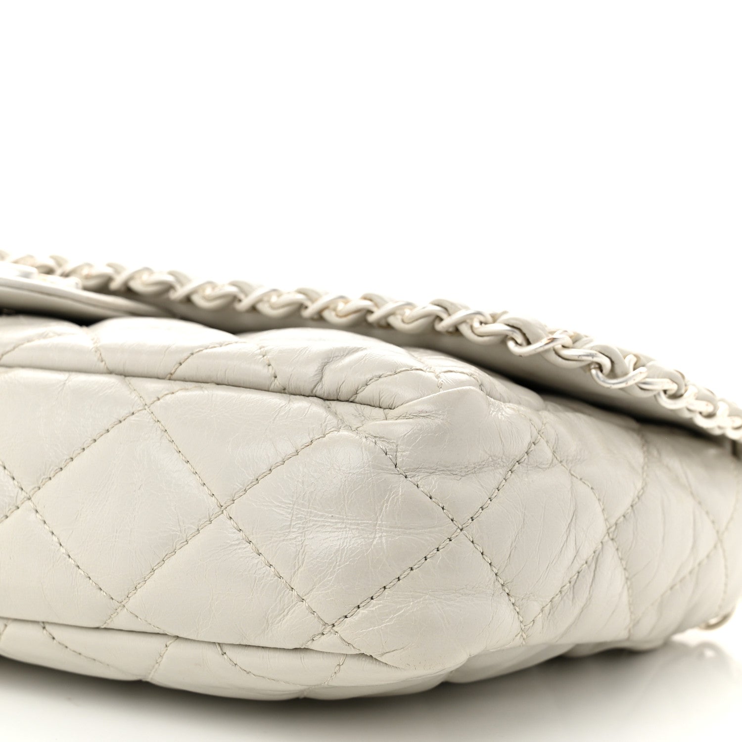 Chanel Calfskin Quilted Medium Chain Me Flap White 9 of 10