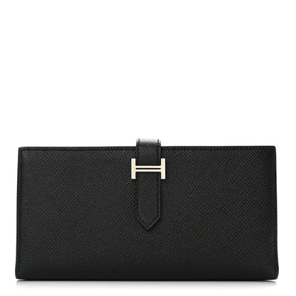 Hermes Epsom Bearn Gusset Wallet Black 1 of 9