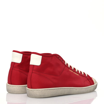 Saint Laurent Nylon Mens Court Classic SL/39 Mid Top 8 Banjar Red Coffee White 4 of 14