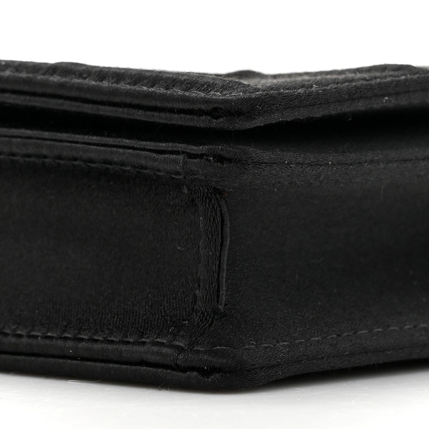 Satin Diorama Wallet on Chain Pouch Black