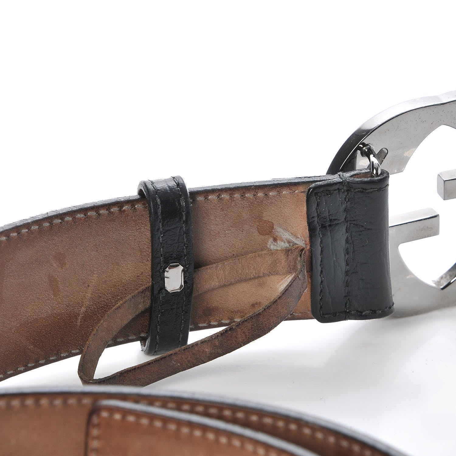 Gucci Calfskin Web Interlocking G Belt 95 38 Black 6 of 8