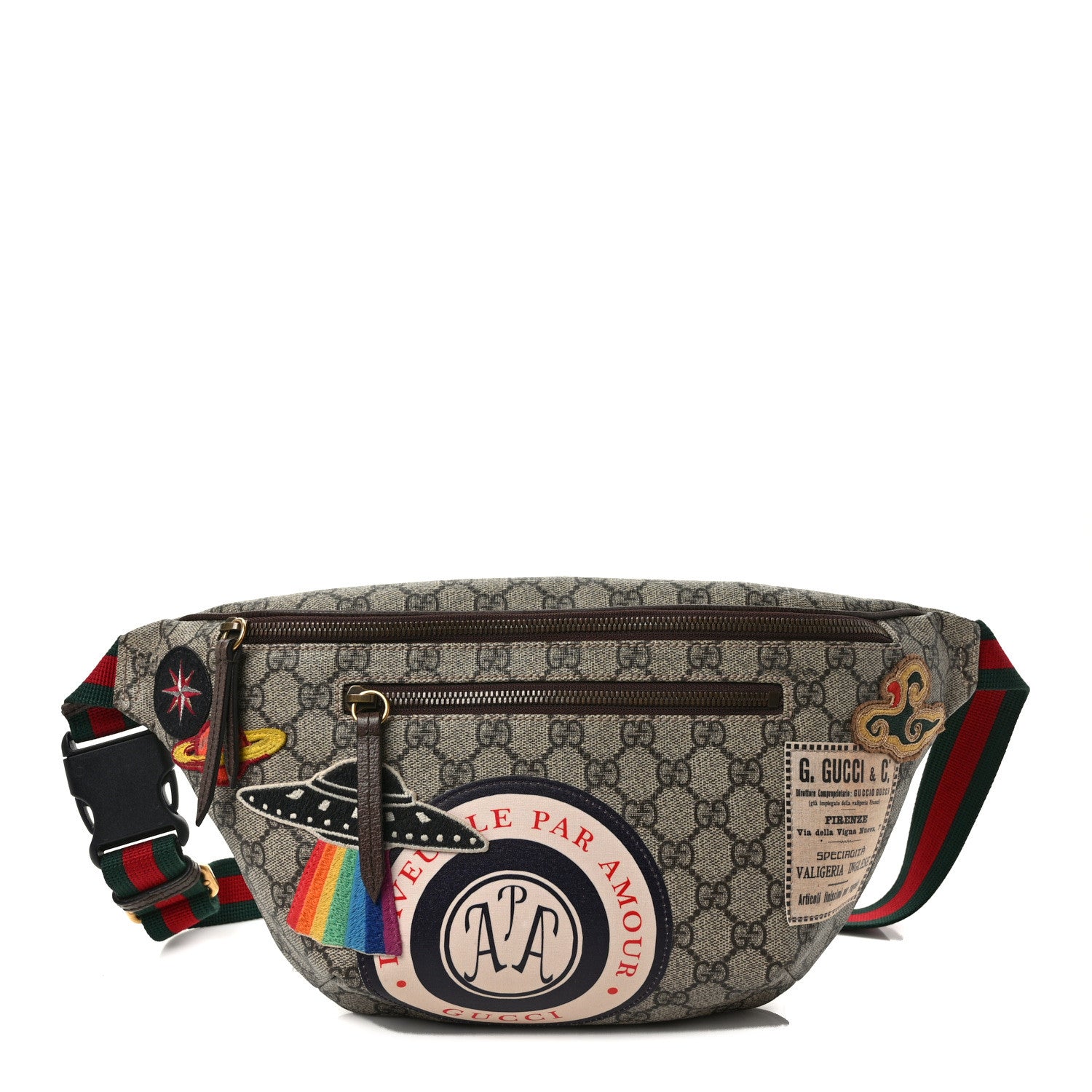 Gucci GG Supreme Monogram Courrier Belt Bag Beige New Acero 1 of 8