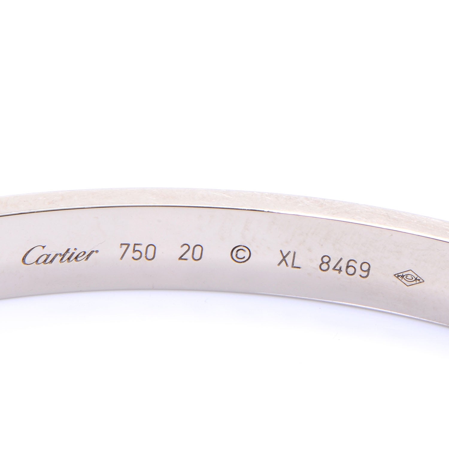 Cartier 18K White Gold LOVE Bracelet 20 3 of 5