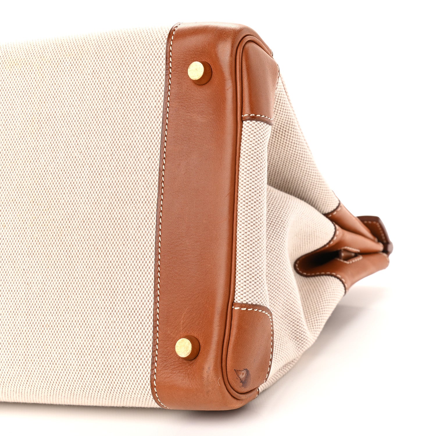 Hermes Toile Barenia Birkin 35 Fauve 17 of 17