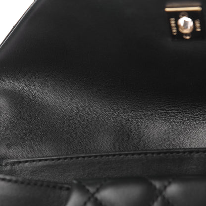 Chanel Lambskin Quilted Fold Up Again Clutch Black 9 of 18