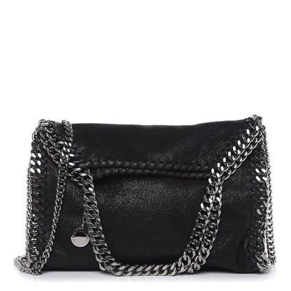 Stella McCartney Shaggy Deer Mini Falabella Fold Over Tote Black 1 of 9