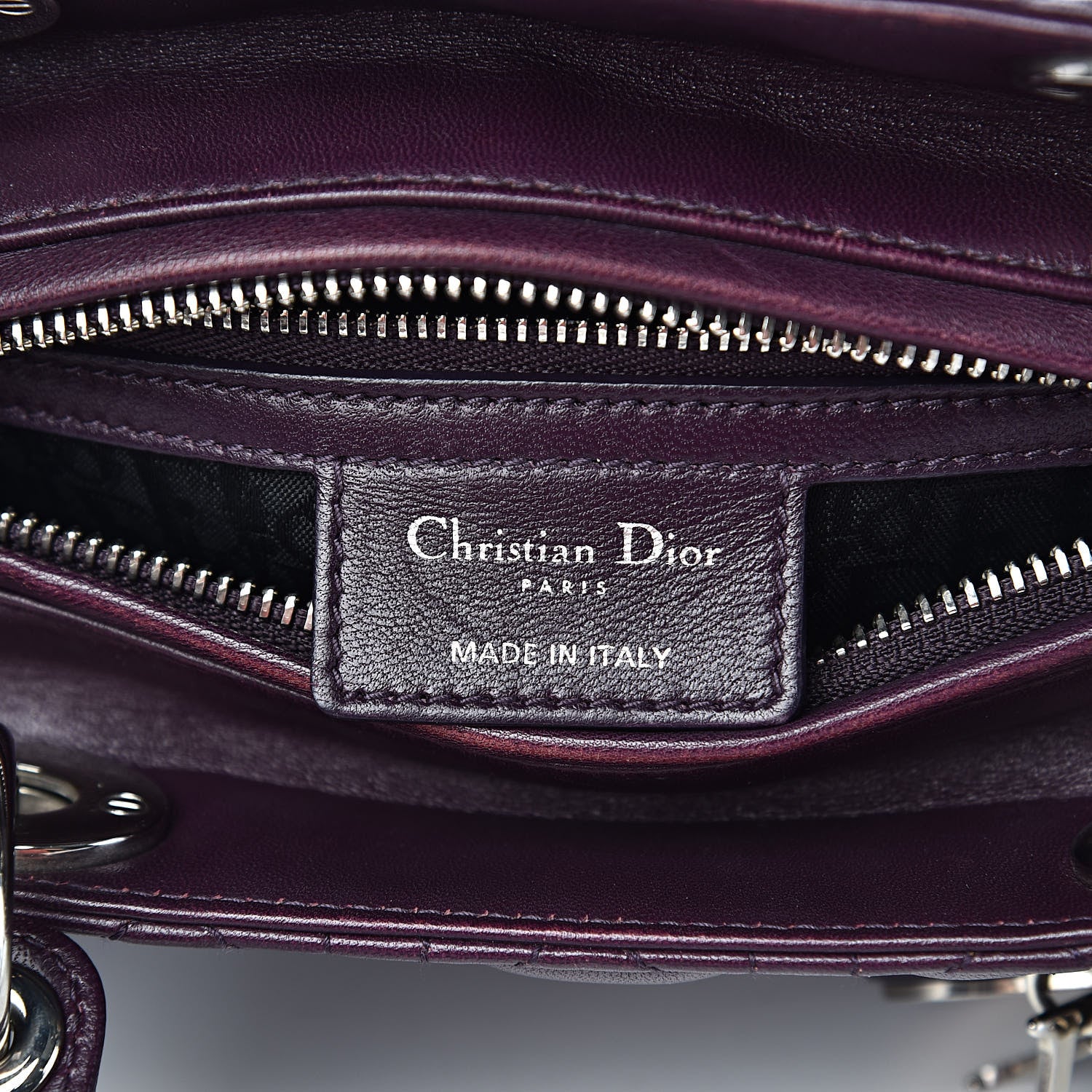 Christian Dior Lambskin Cannage Medium Lady Dior Purple 6 of 11