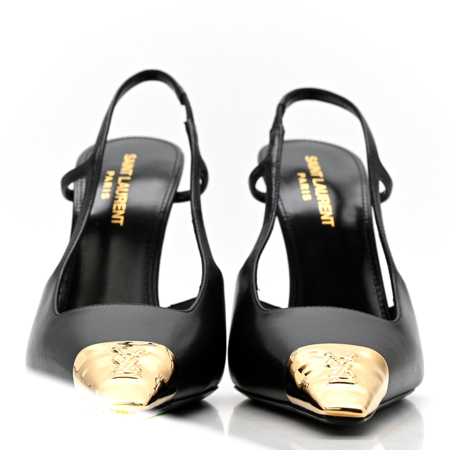 Smooth Calfskin Jeanne 110 Slingback Pumps 37.5 Black