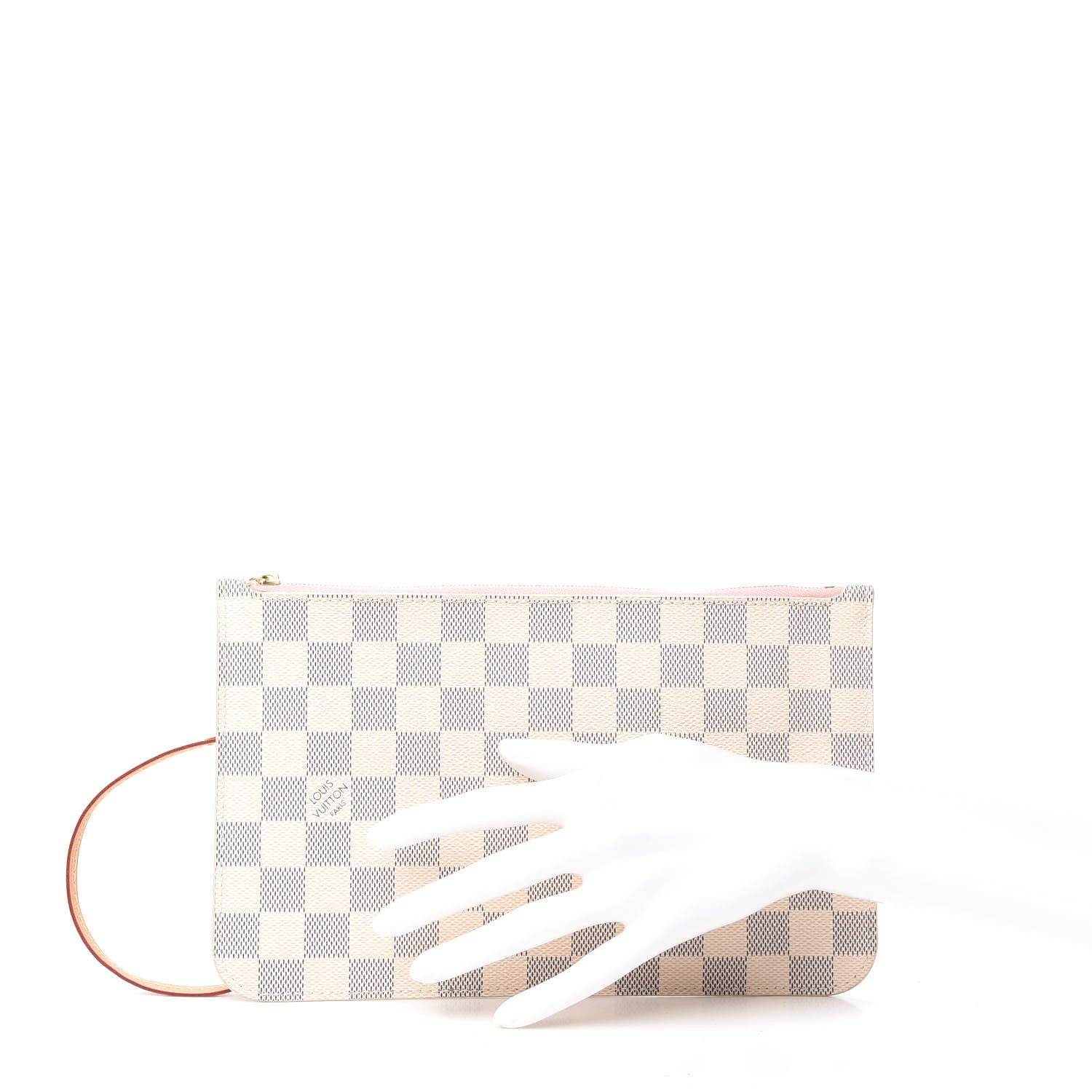 Louis Vuitton Damier Azur Neverfull MM GM Pochette Rose Ballerine 2 of 7