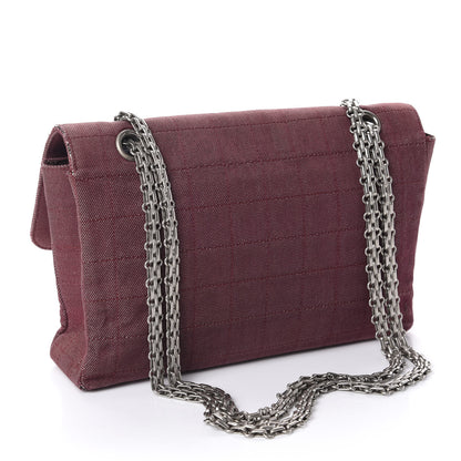 Chanel Canvas Chocolate Bar Reissue Single Flap Dark Red 2 of 15