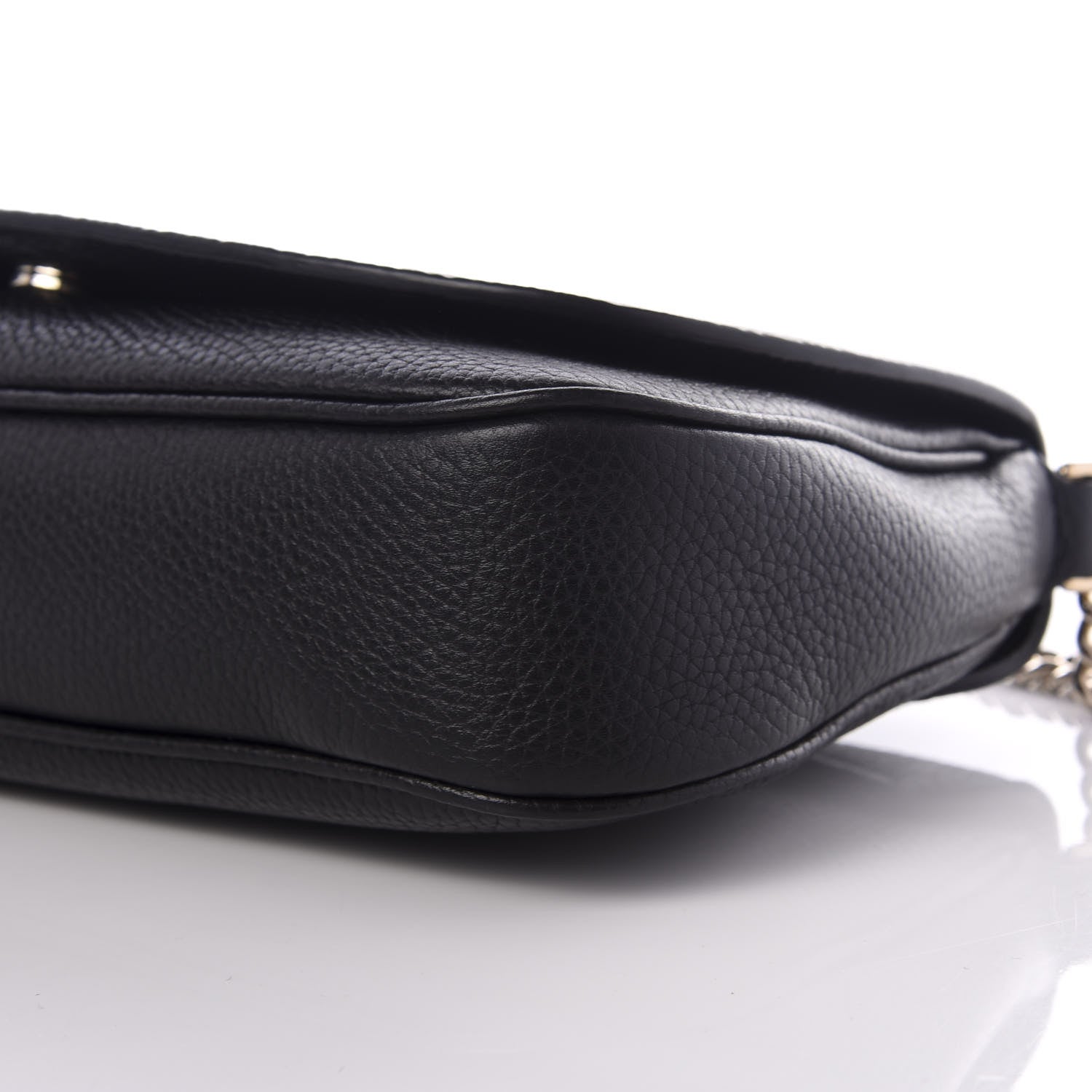 Gucci Pebbled Calfskin Medium Soho Flap Crossbody Black 8 of 9