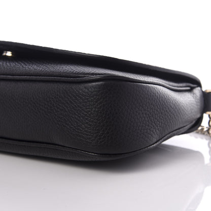 Gucci Pebbled Calfskin Medium Soho Flap Crossbody Black 8 of 9