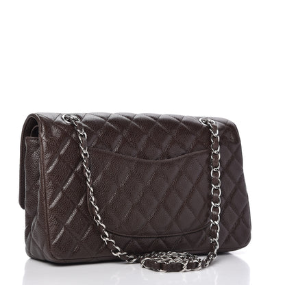 Chanel Caviar Quilted Medium Double Flap Brown 3 of 10